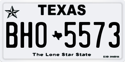 TX license plate BHO5573