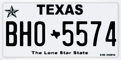 TX license plate BHO5574