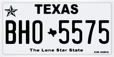TX license plate BHO5575