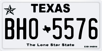 TX license plate BHO5576