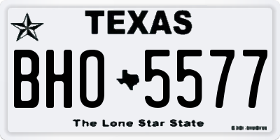 TX license plate BHO5577