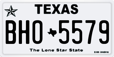 TX license plate BHO5579