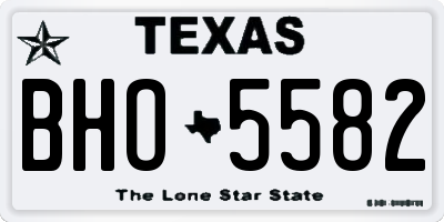 TX license plate BHO5582