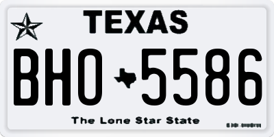 TX license plate BHO5586