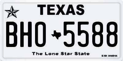 TX license plate BHO5588