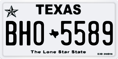 TX license plate BHO5589