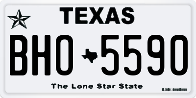TX license plate BHO5590
