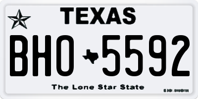 TX license plate BHO5592