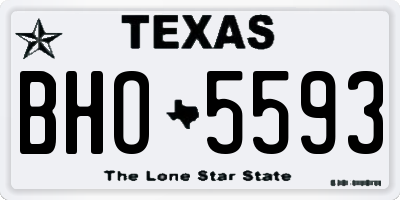 TX license plate BHO5593