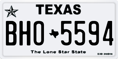 TX license plate BHO5594