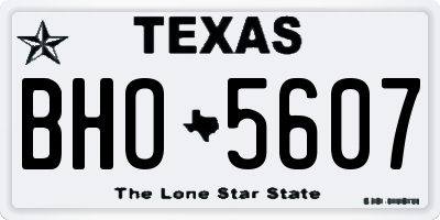 TX license plate BHO5607