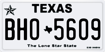 TX license plate BHO5609