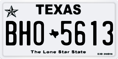 TX license plate BHO5613