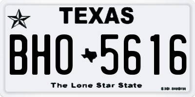 TX license plate BHO5616