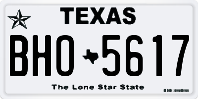 TX license plate BHO5617