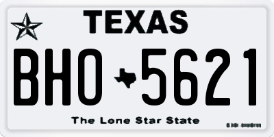 TX license plate BHO5621