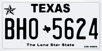 TX license plate BHO5624