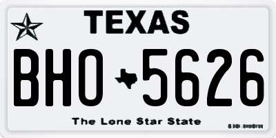 TX license plate BHO5626