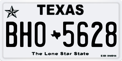 TX license plate BHO5628