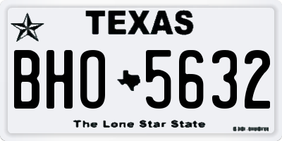 TX license plate BHO5632