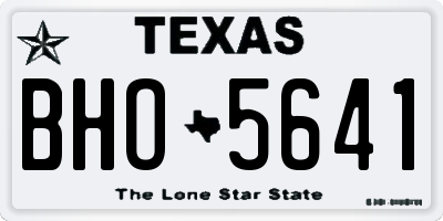 TX license plate BHO5641