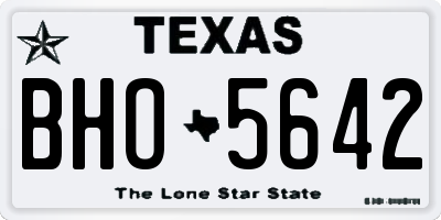 TX license plate BHO5642
