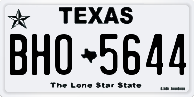 TX license plate BHO5644