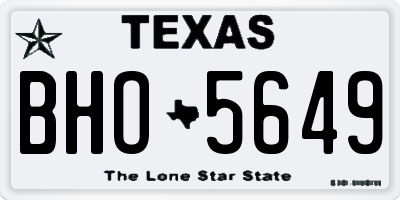 TX license plate BHO5649