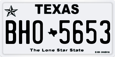 TX license plate BHO5653