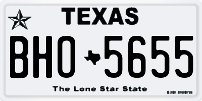 TX license plate BHO5655