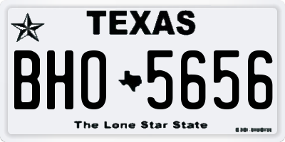 TX license plate BHO5656