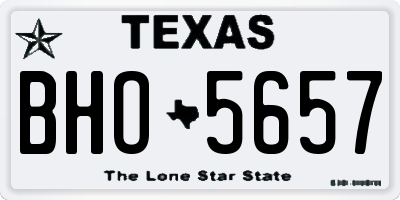 TX license plate BHO5657