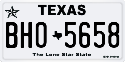 TX license plate BHO5658