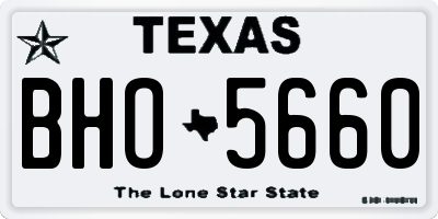 TX license plate BHO5660
