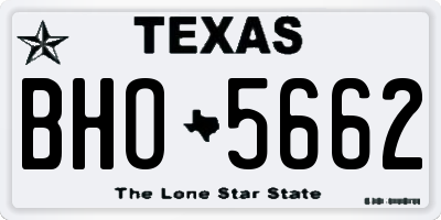 TX license plate BHO5662