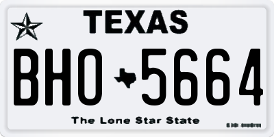 TX license plate BHO5664