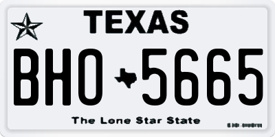 TX license plate BHO5665