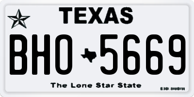 TX license plate BHO5669