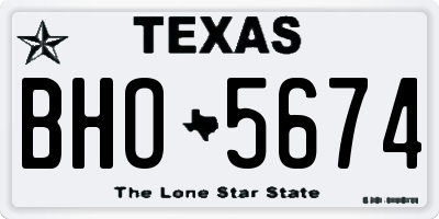 TX license plate BHO5674