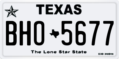 TX license plate BHO5677