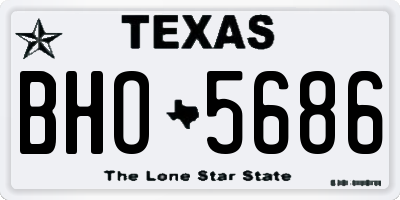 TX license plate BHO5686