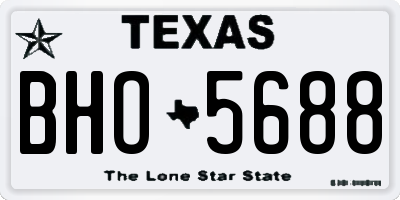 TX license plate BHO5688