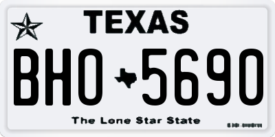 TX license plate BHO5690