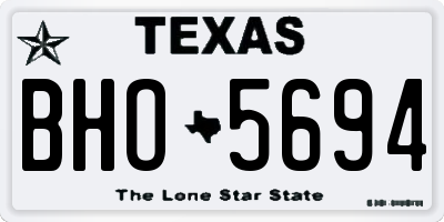 TX license plate BHO5694