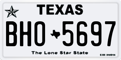 TX license plate BHO5697
