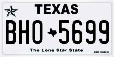 TX license plate BHO5699