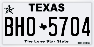 TX license plate BHO5704