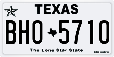 TX license plate BHO5710