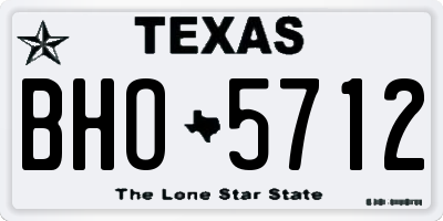 TX license plate BHO5712