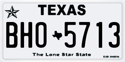 TX license plate BHO5713